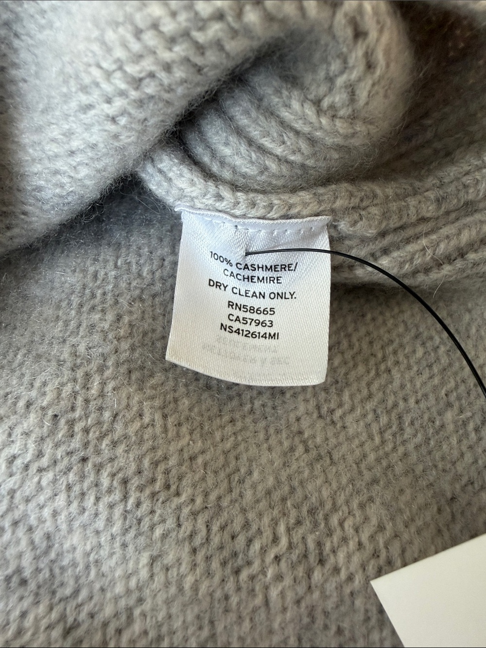 Signature Light Gray Cashmere Hoodie Sweater - Picture 4 of 7